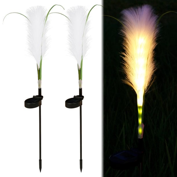 🔥Last Day 49% OFF - Solar Garden Lights Fiber Optic Reed Light