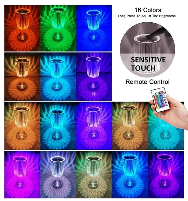 Touching Control Crystal Lamp 💎