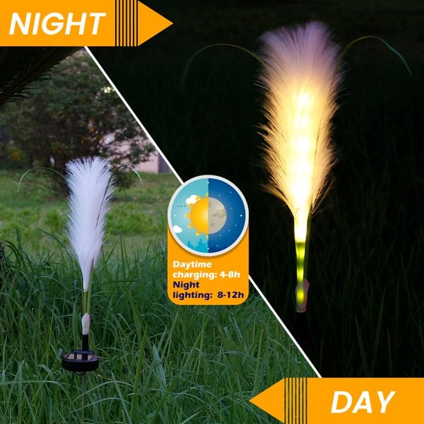 🔥Last Day 49% OFF - Solar Garden Lights Fiber Optic Reed Light