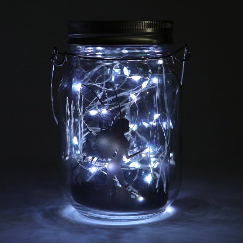 Last Day 49% OFF-Handmade Solar 20 LED Lights Fairy Firefly Starry Jar Lights