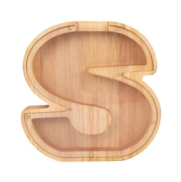 (🔥Summer Hot Sale Now-48% Off) Personalized Wooden Letter Piggy Bank - FREE SHIPPING