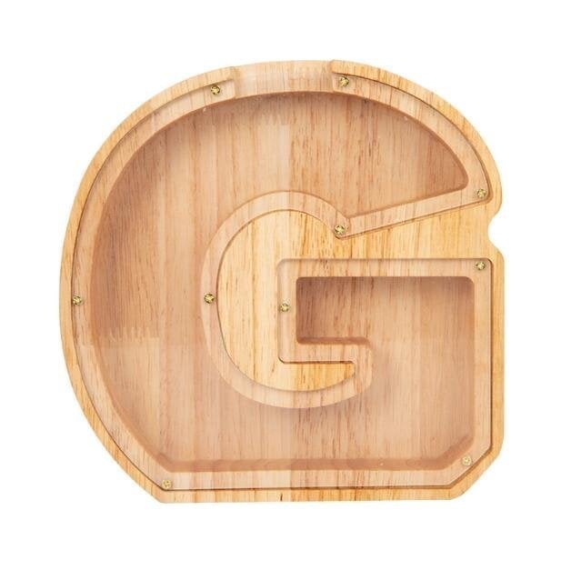 (🔥Summer Hot Sale Now-48% Off) Personalized Wooden Letter Piggy Bank - FREE SHIPPING