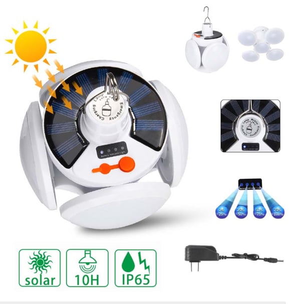 LED Solar Folding Football Light