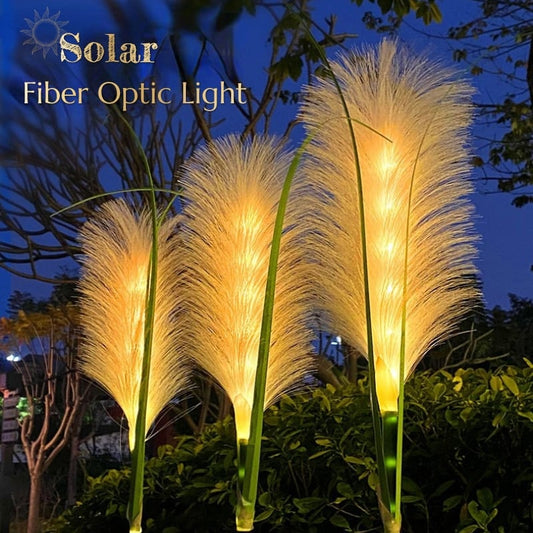 🔥Last Day 49% OFF - Solar Garden Lights Fiber Optic Reed Light