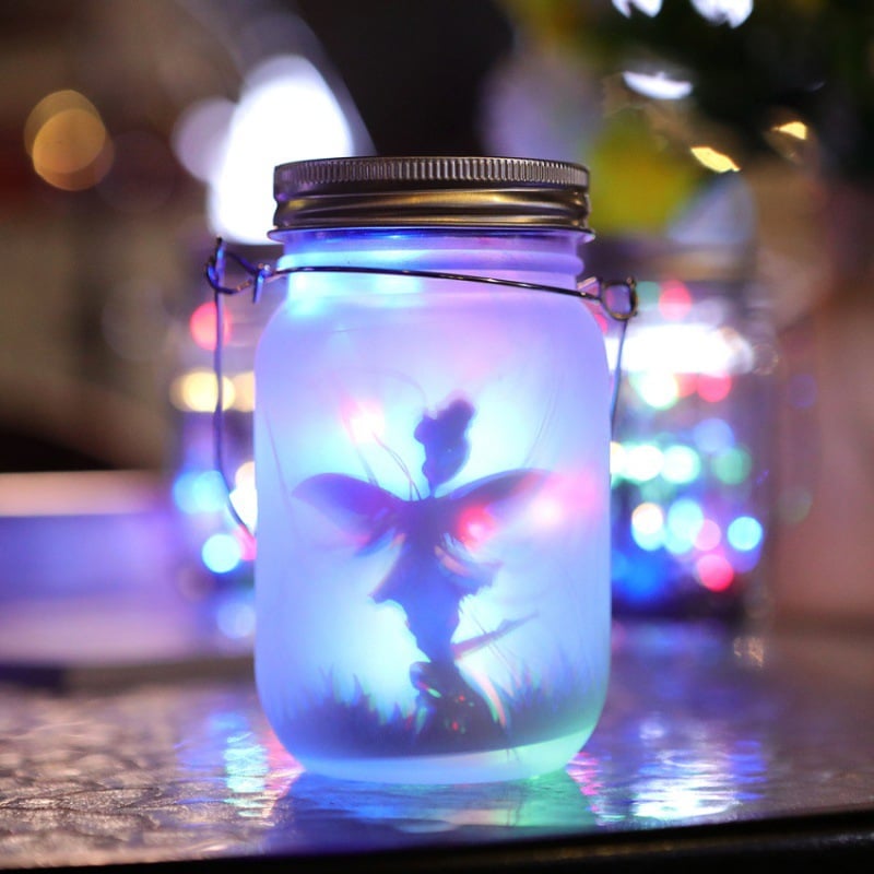 Last Day 49% OFF-Handmade Solar 20 LED Lights Fairy Firefly Starry Jar Lights