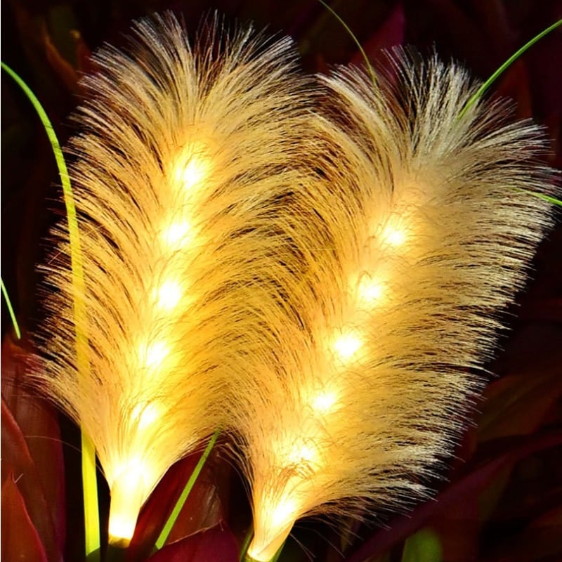 🔥Last Day 49% OFF - Solar Garden Lights Fiber Optic Reed Light