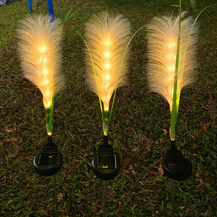 🔥Last Day 49% OFF - Solar Garden Lights Fiber Optic Reed Light