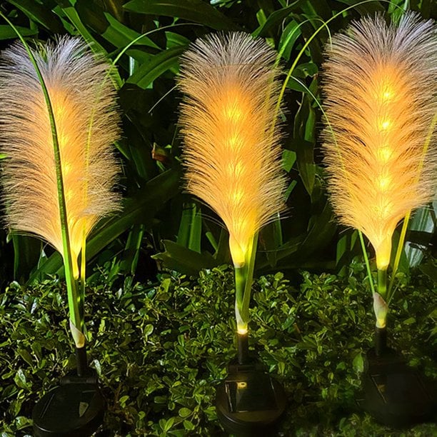 🔥Last Day 49% OFF - Solar Garden Lights Fiber Optic Reed Light