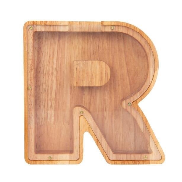 (🔥Summer Hot Sale Now-48% Off) Personalized Wooden Letter Piggy Bank - FREE SHIPPING