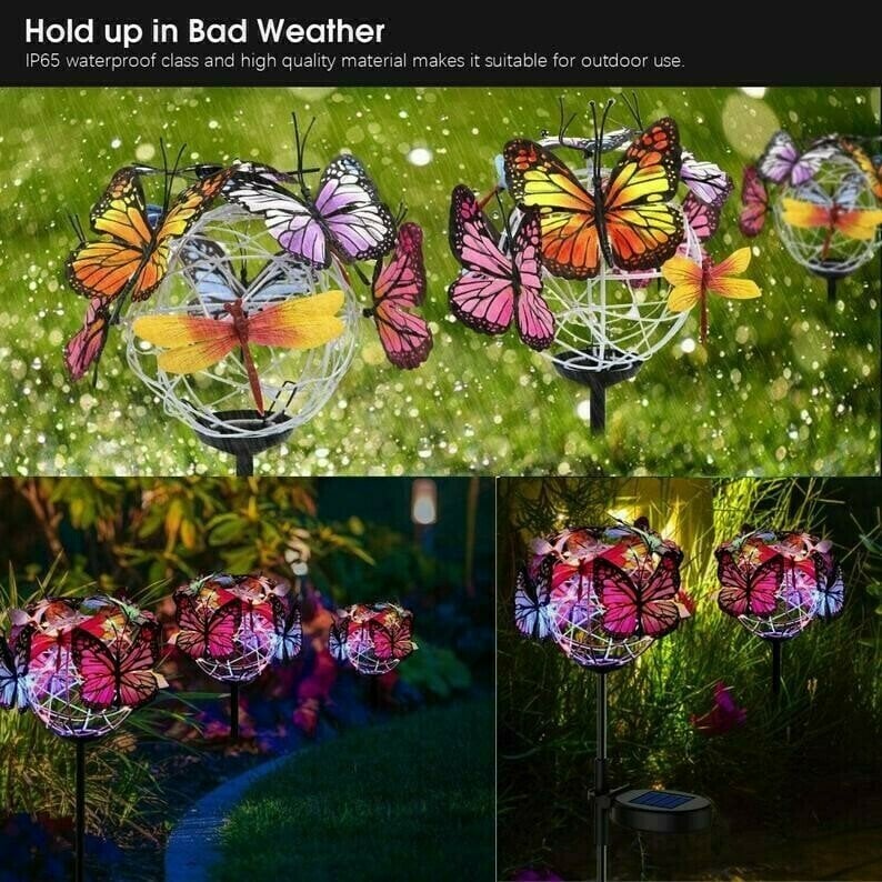 🔥Buy 1 get 1 free- Sale Ends In Today🔥Solar Stake Lights Butterflies Decor Lights (