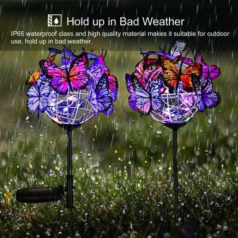 🔥Buy 1 get 1 free- Sale Ends In Today🔥Solar Stake Lights Butterflies Decor Lights (