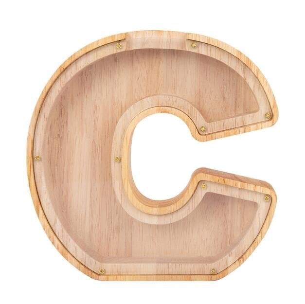 (🔥Summer Hot Sale Now-48% Off) Personalized Wooden Letter Piggy Bank - FREE SHIPPING